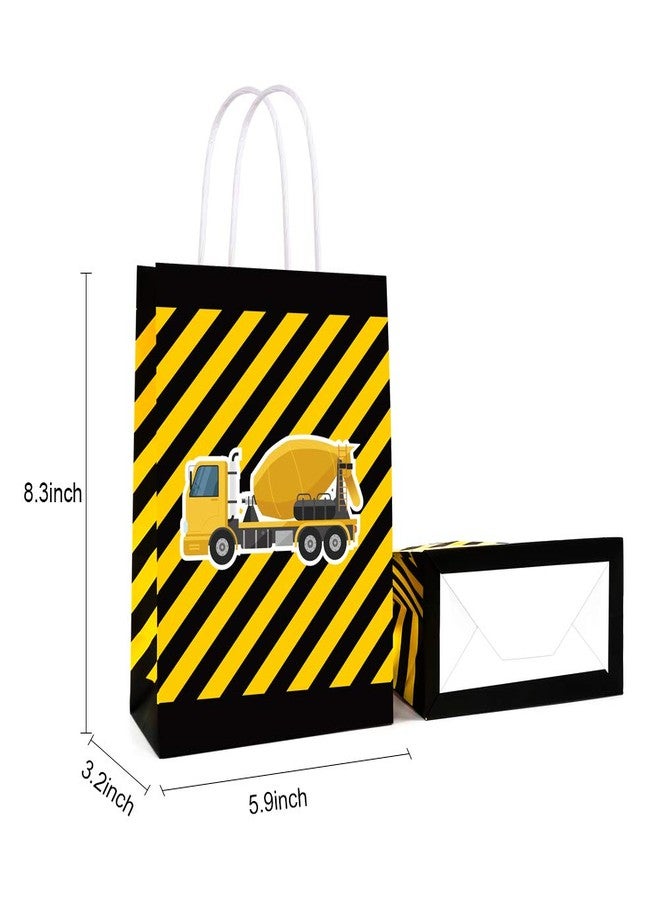BCHOCKS 16 PCS Construction Party Goodie Favor Candy Treat Bags for Construction Birthday Party Supplies Construction Theme Party Truck Gift Bags for Kids Boys - Image 4